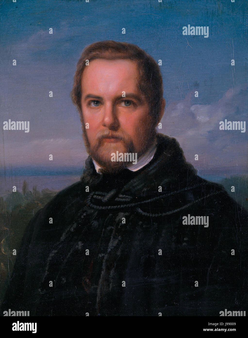 Portrait de Johann Wilhelm Schirmer Banque D'Images