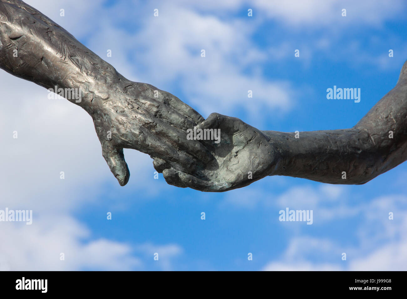 Femme, main, mains, l'art, femme, statue, homme, masculin, de sculpture, de plein air, Banque D'Images