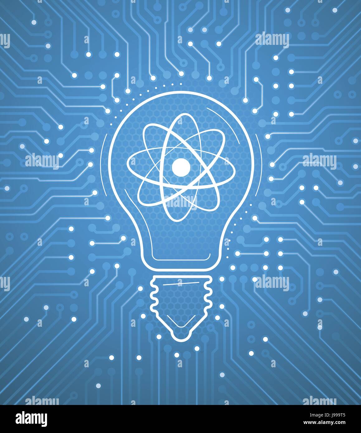 L'électricité nucléaire Illustration de Vecteur