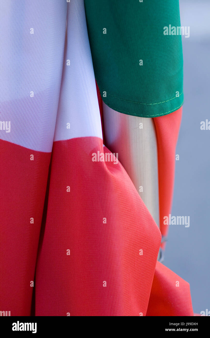 Drapeau, poteau, italien, pays, Shine, brille, lumineux, Lucent, léger, serein, Banque D'Images