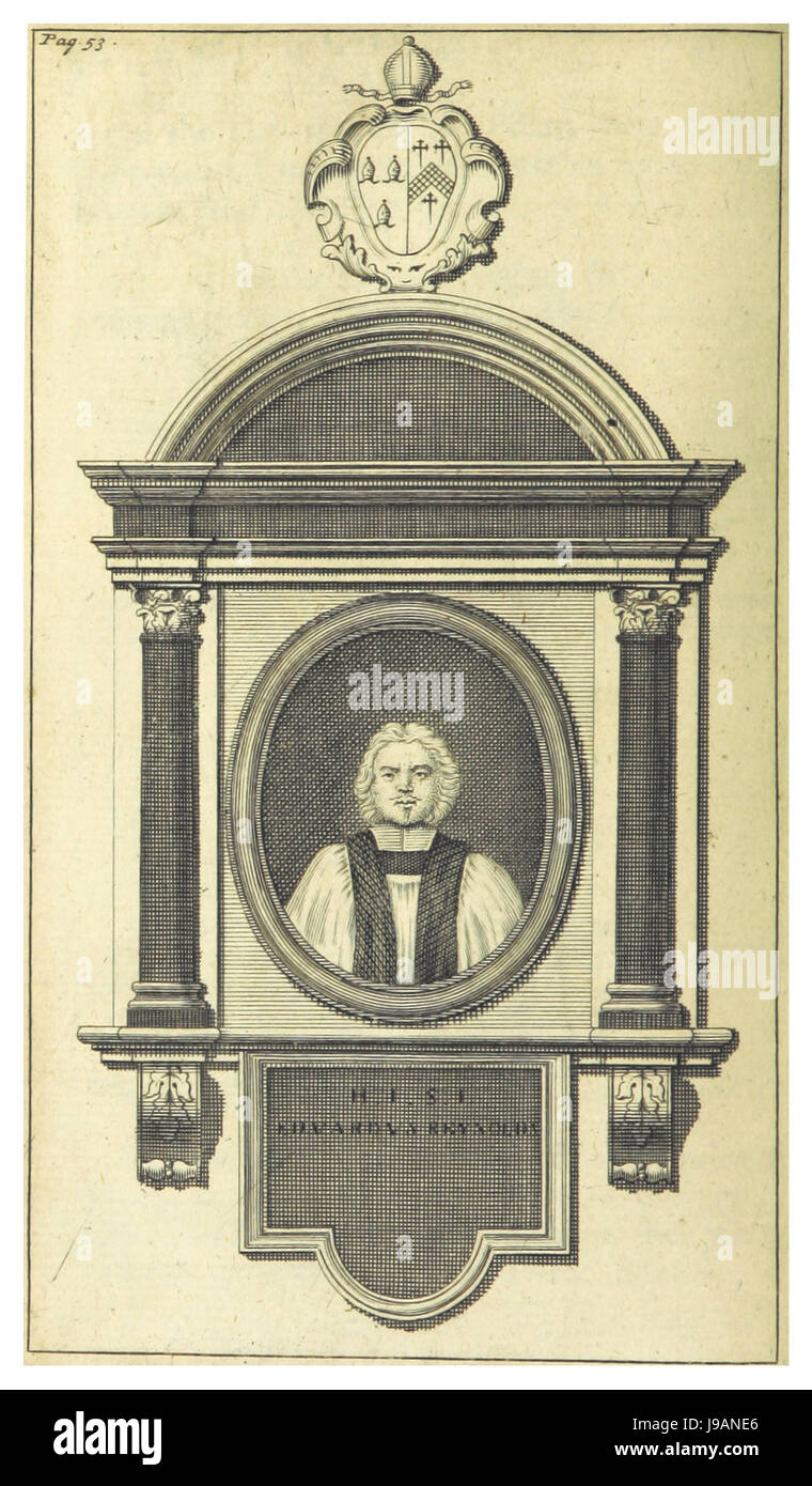 BROWNE(1723) p132 monument Edvartus Raynoldus Église Banque D'Images