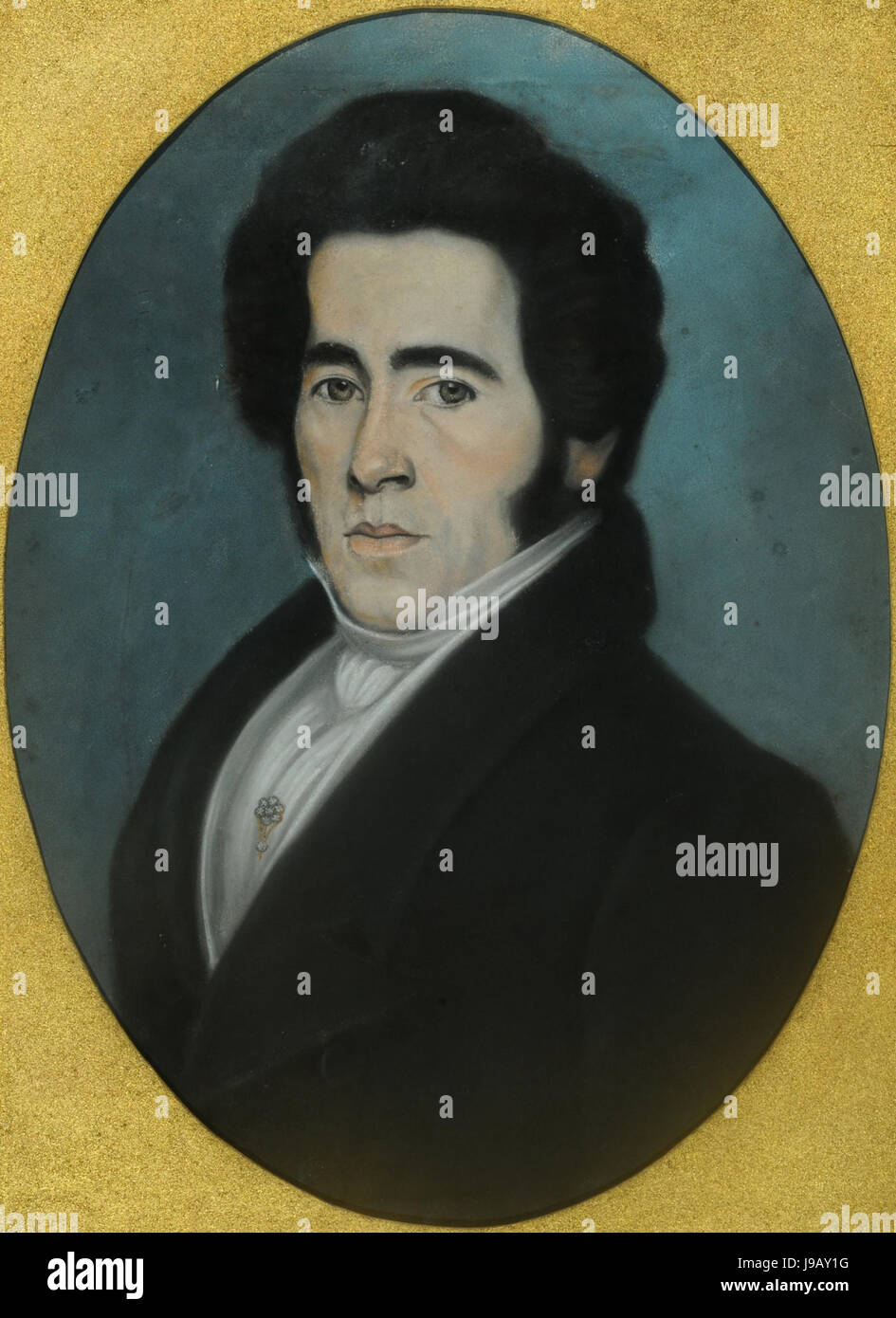 Retrato de Manuel J. de Guerrico Henri Charles Pellegrini Banque D'Images