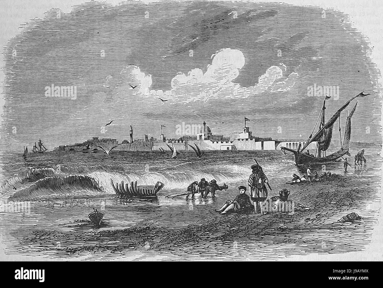 'Akka ou acre  = ancienne Cacvo ou Ptolémaïs (de Kitto) Banque D'Images