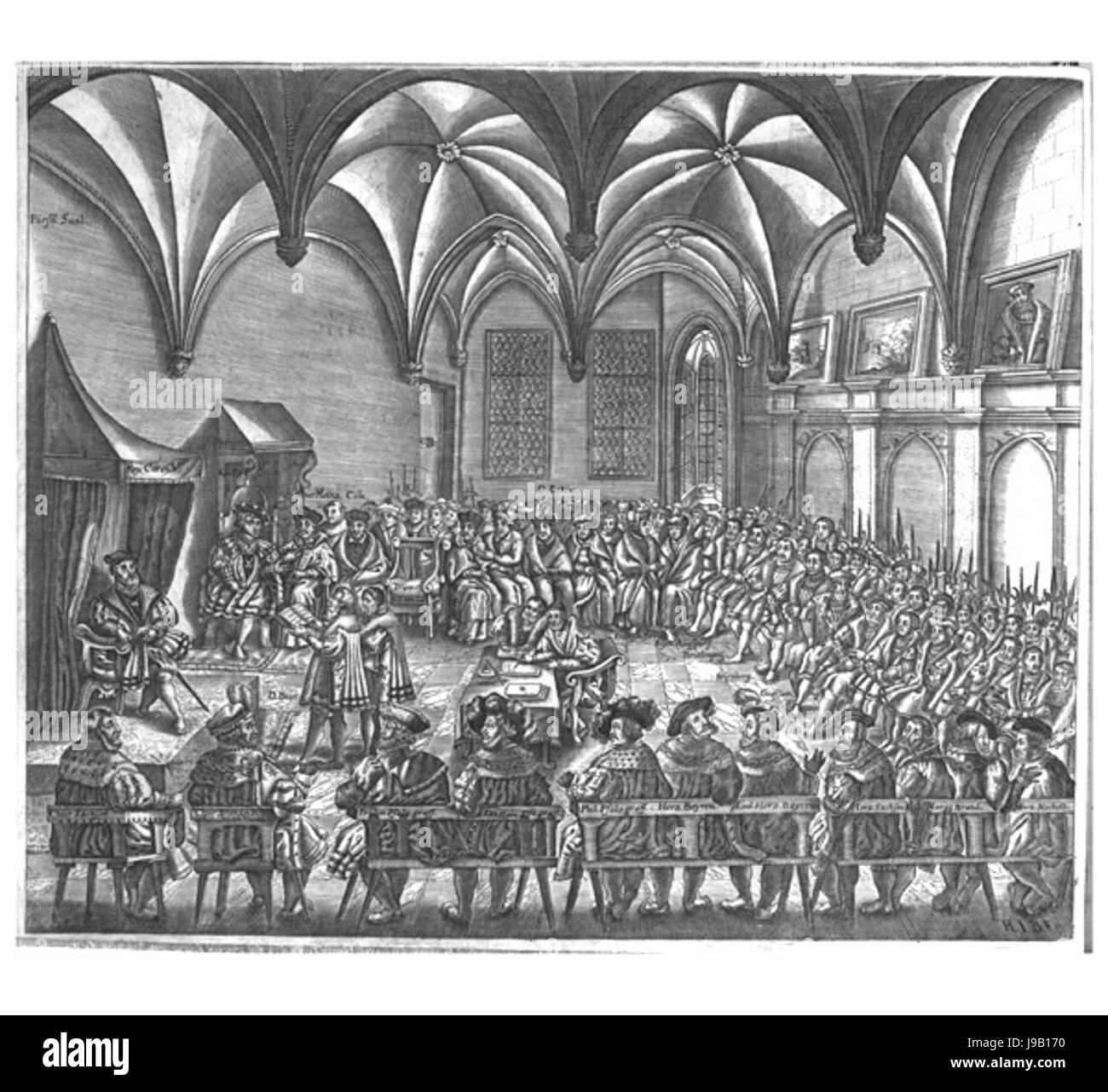 La paix d'Augsbourg de 1555 Banque D'Images