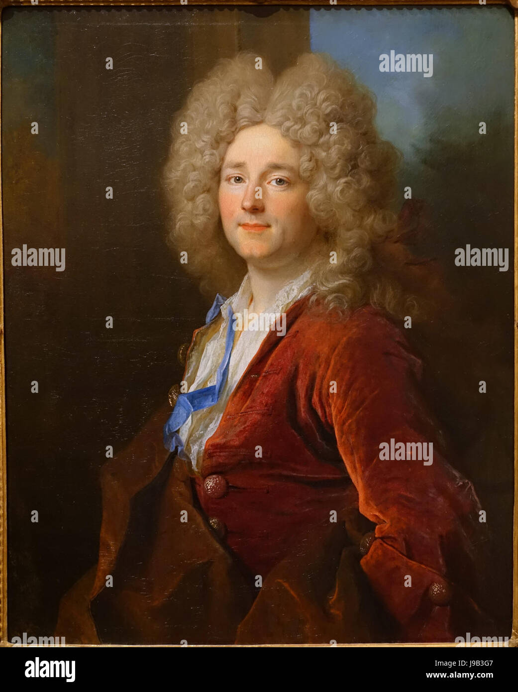 Portrait d'un homme par Nicolas de Largilliere, Paris, ch. 1715, huile sur toile Blanton Museum of Art, Austin Texas DSC08014 Banque D'Images