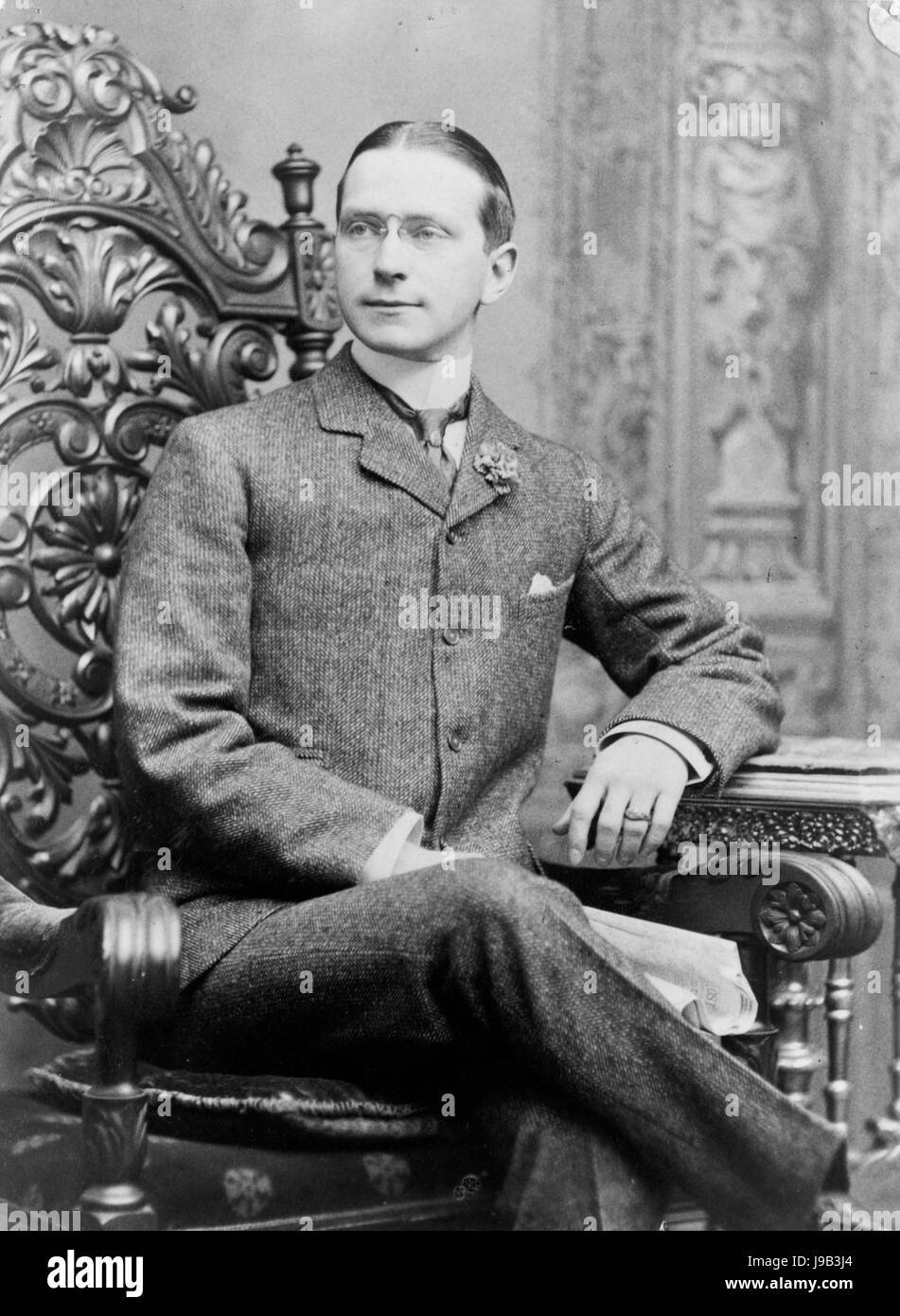 Cette image montre Percy Rockefeller, un homme d'affaires et philanthrope américain. Il était un membre éminent de la famille Rockefeller et a contribué à diverses initiatives caritatives et financières au début du XXe siècle. Banque D'Images