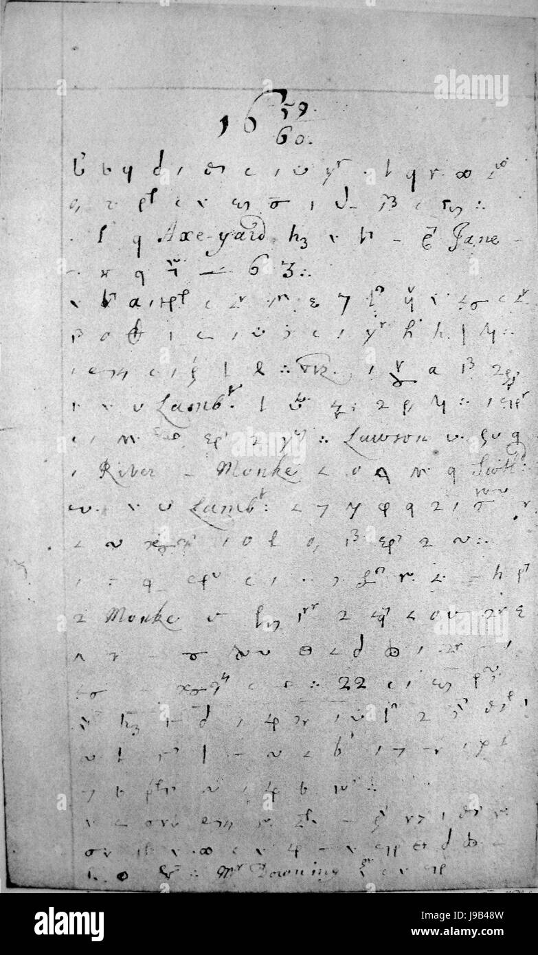 Samuel Pepys diary page 1 Banque D'Images