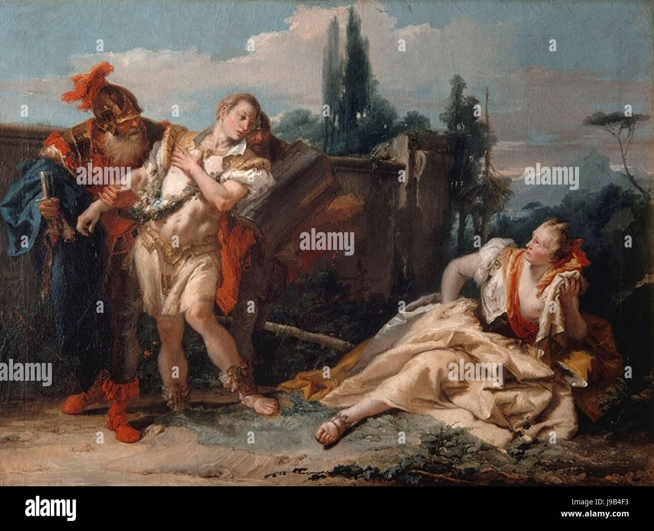 'Rinaldos Trennung von Armida' par Giovanni Battista Tiepolo Banque D'Images
