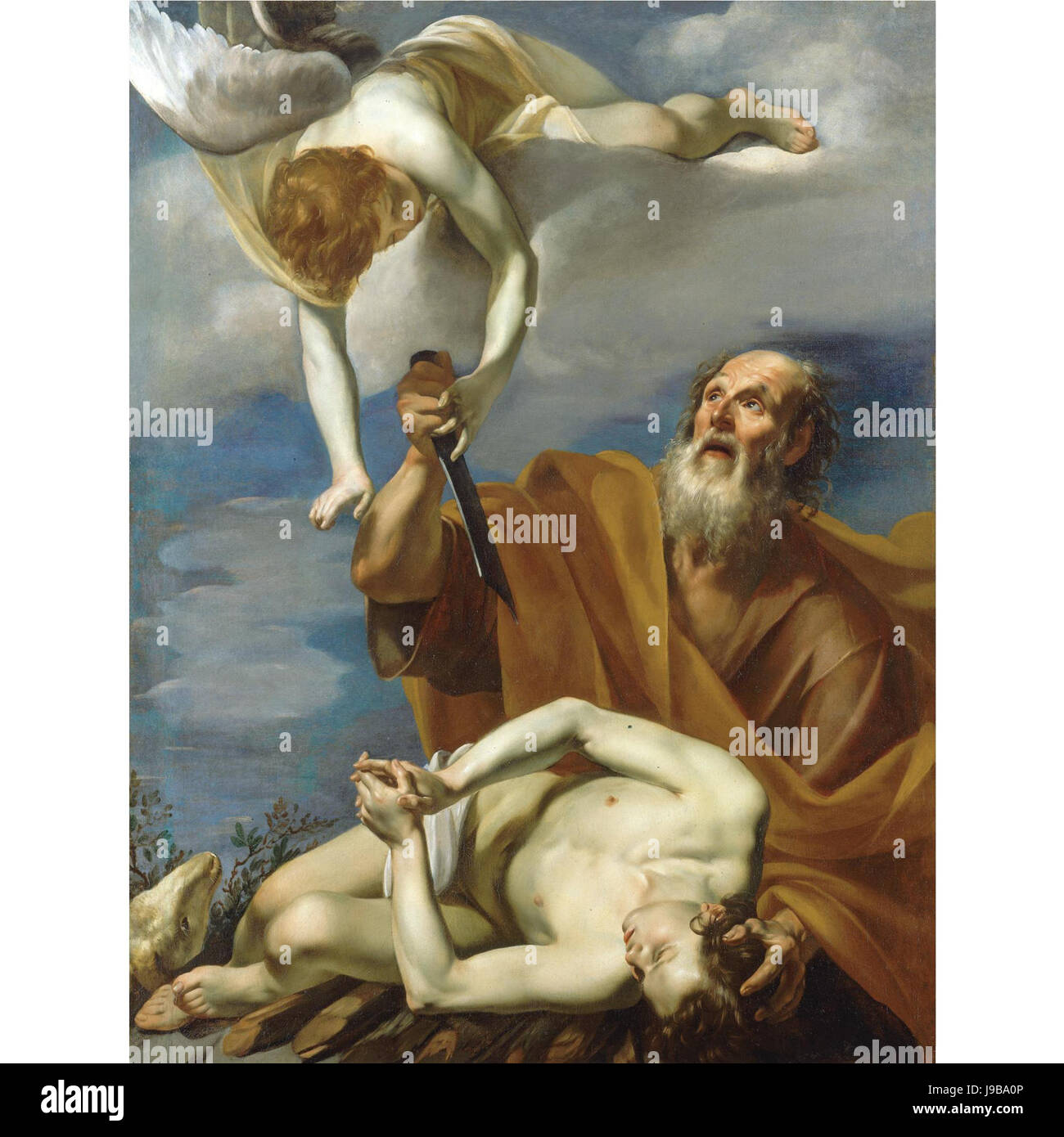 Orazio Riminaldi le sacrifice d'Isaac Banque D'Images