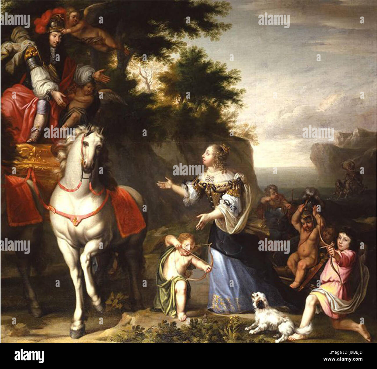 Allégorie du mariage de Louis XIV à Marie-thérèse par Jean Nocret Banque D'Images