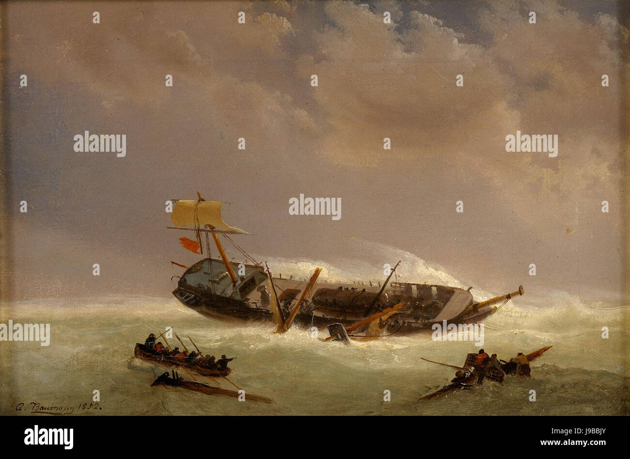 Havarierter Lastensegler Adolf Baumann Banque D'Images