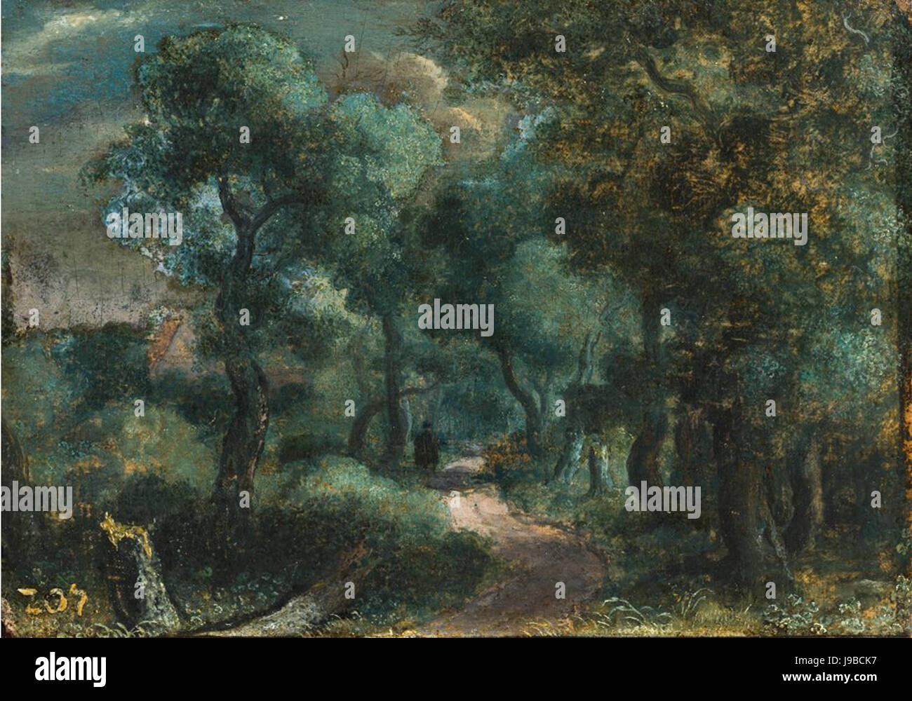 'Woodland Path' par Hercules Segers Banque D'Images
