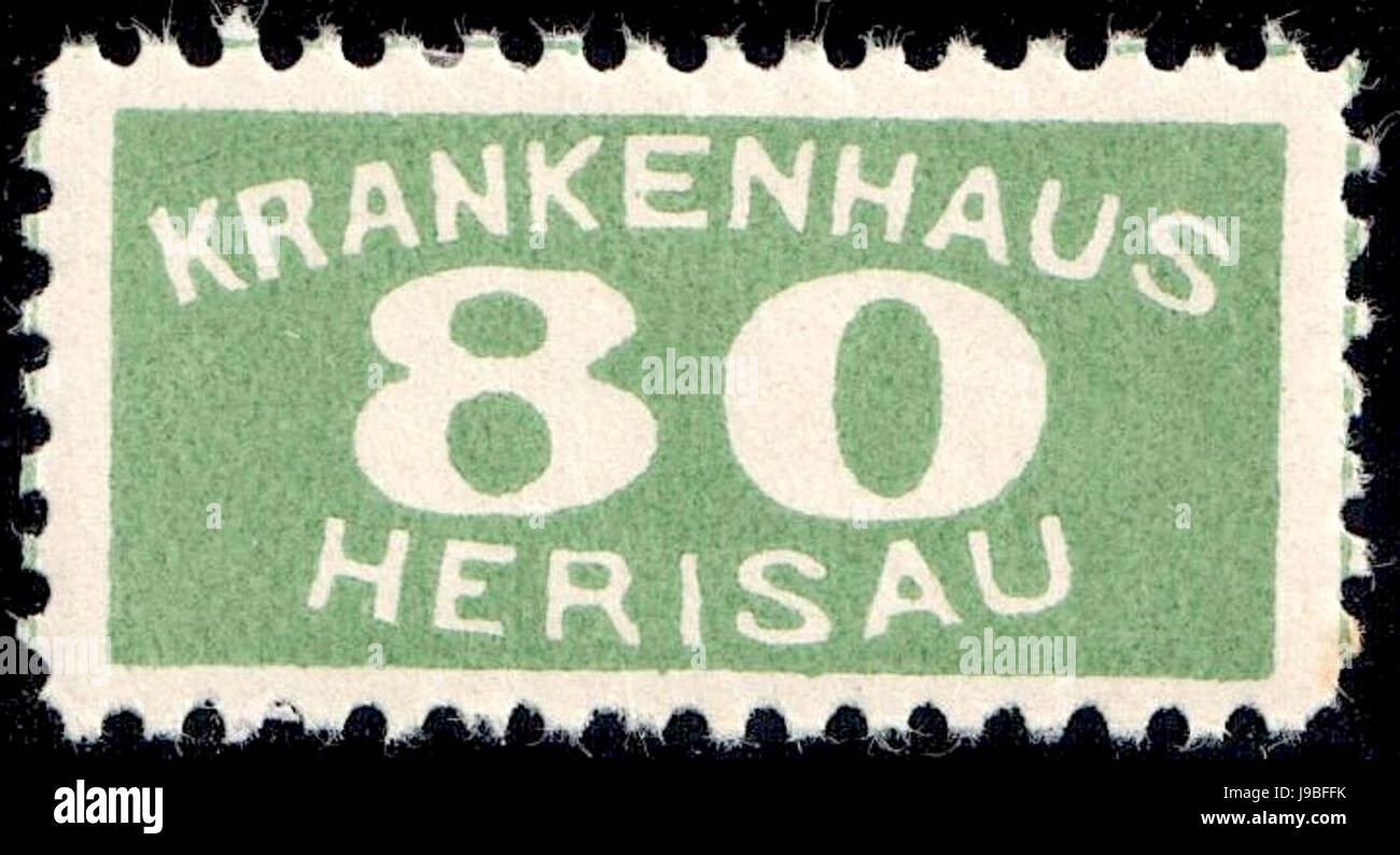 Suisse Herisau 1889 80c recettes Banque D'Images