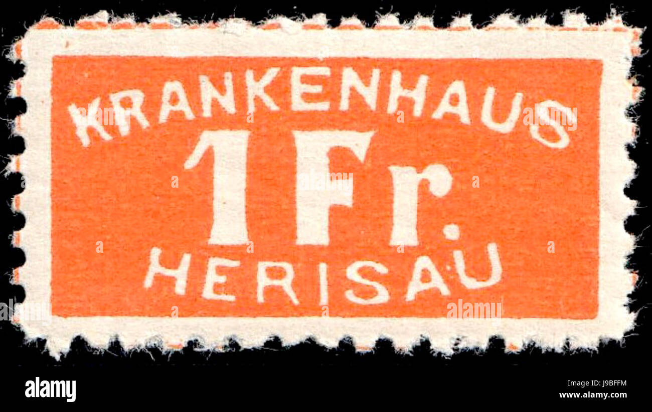 Suisse Herisau 1889 1Fr recettes Banque D'Images