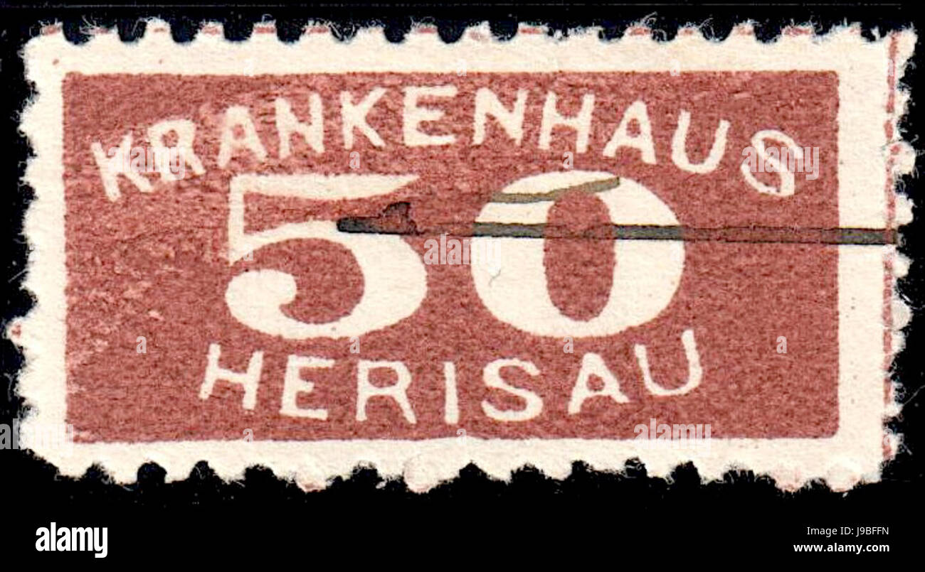 Suisse Herisau 1889 50c recettes Banque D'Images