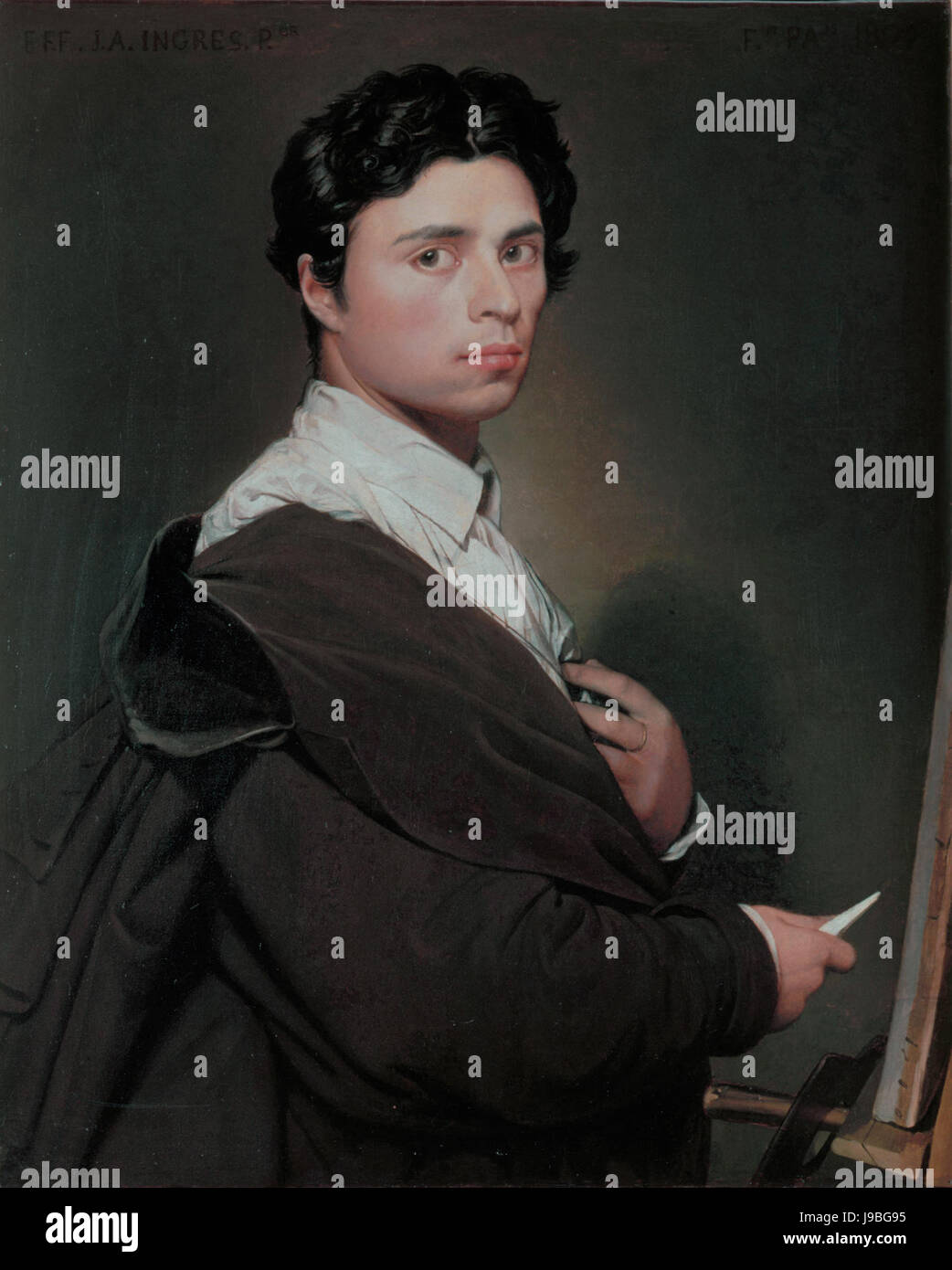 Self Portrait à l'âge de 24 ans, par Jean Auguste Dominique Ingres Banque D'Images Self Portrait à l'âge de 24 ans, par Jean Auguste Dominique Ingres Banque D'Images
