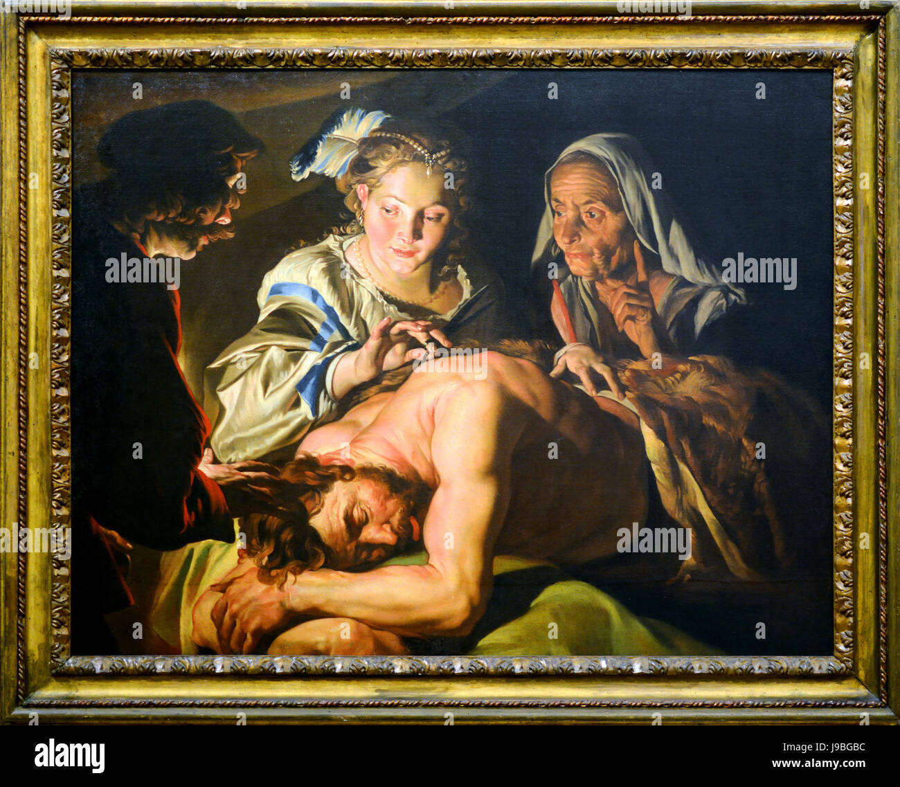 Sansone et Dalila par Matthias Stom Banque D'Images