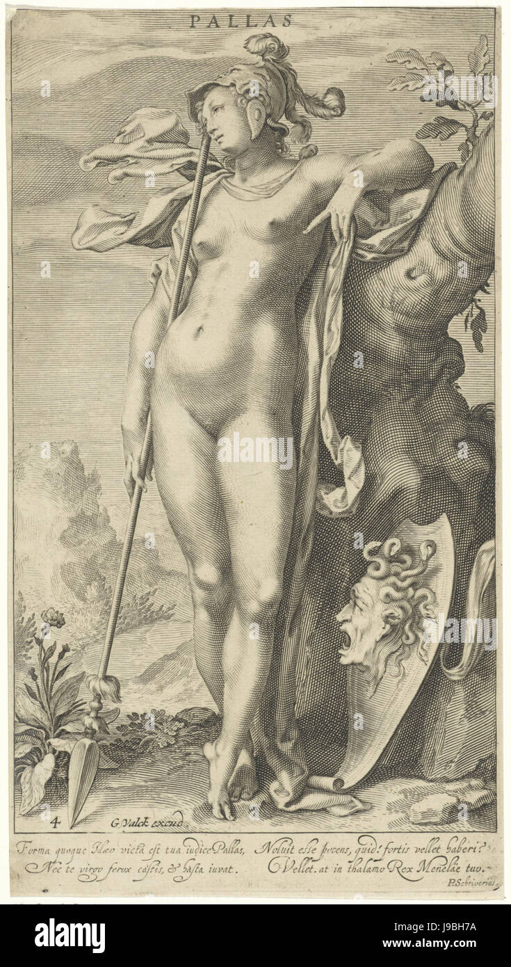 Willem van Swanenburg Isaacsz. Minerva bij een boom, 1670 1726 Banque D'Images