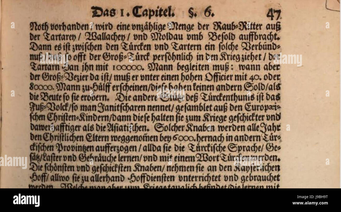 Abominatio desolationis turcicae, août 1672 Christian Pfalz, page 47 Banque D'Images