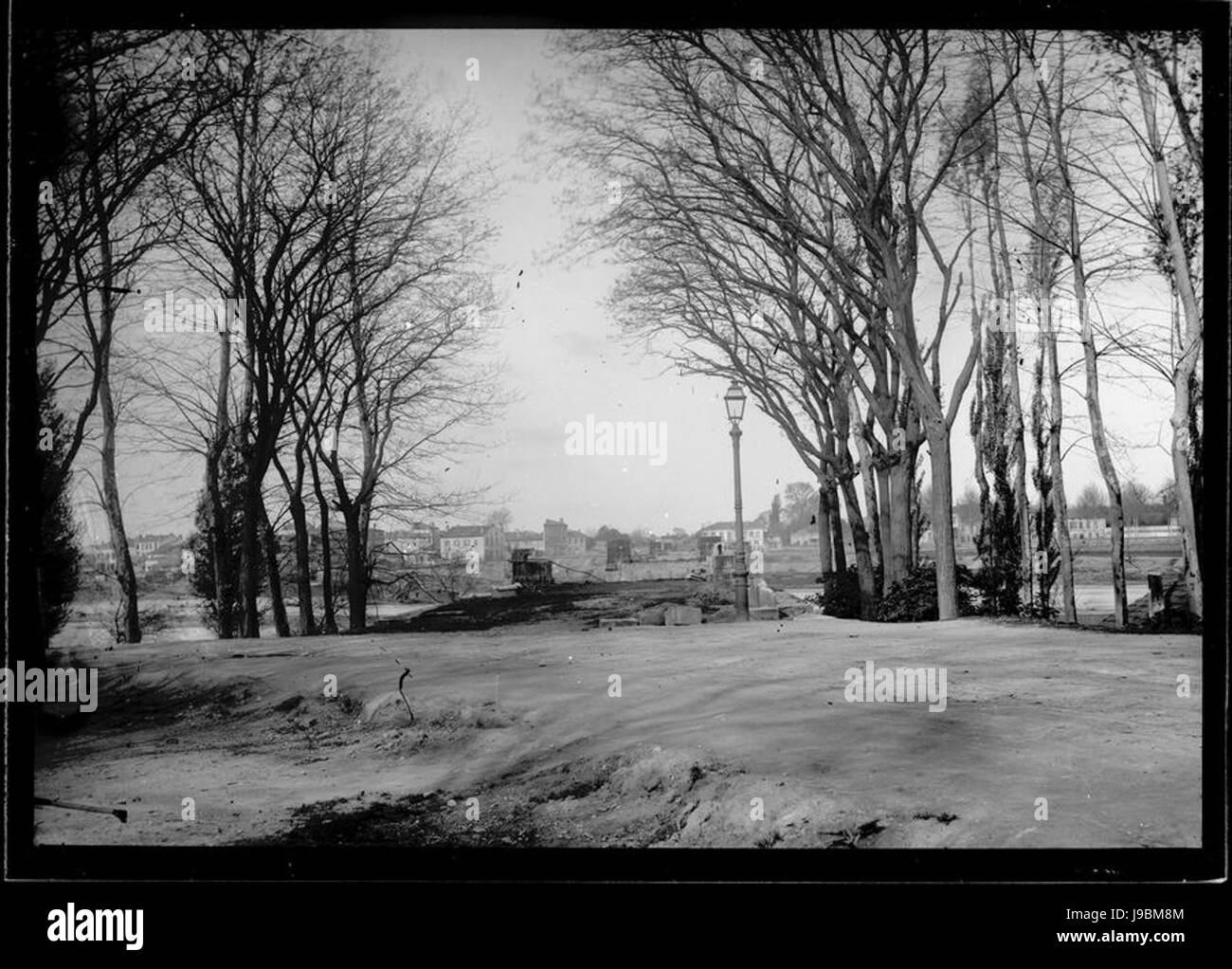 (Inondations de 1875, les ruines du pont Saint Michel) Fonds Trutat 51fi247 Banque D'Images