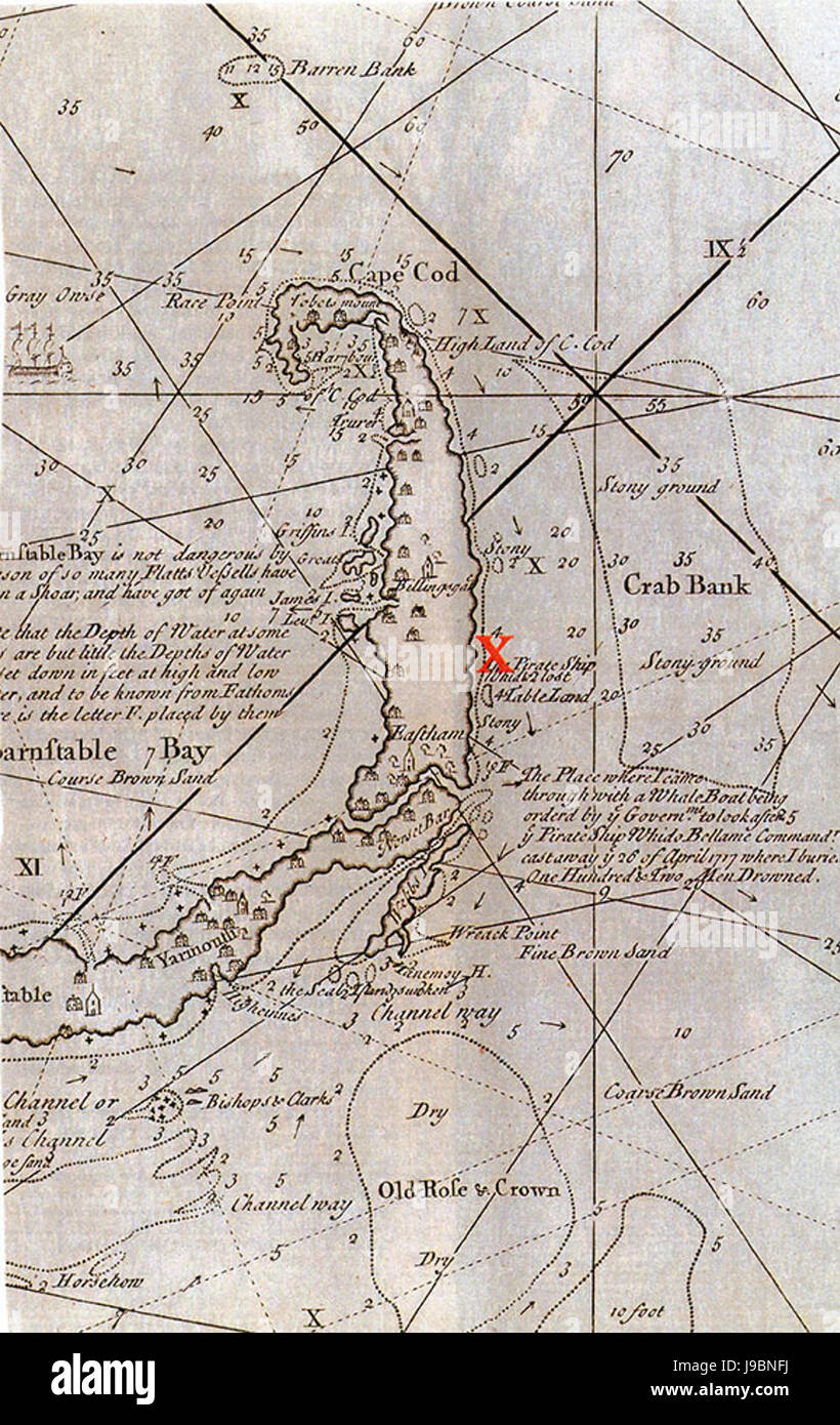 Carte de Whydah Banque D'Images