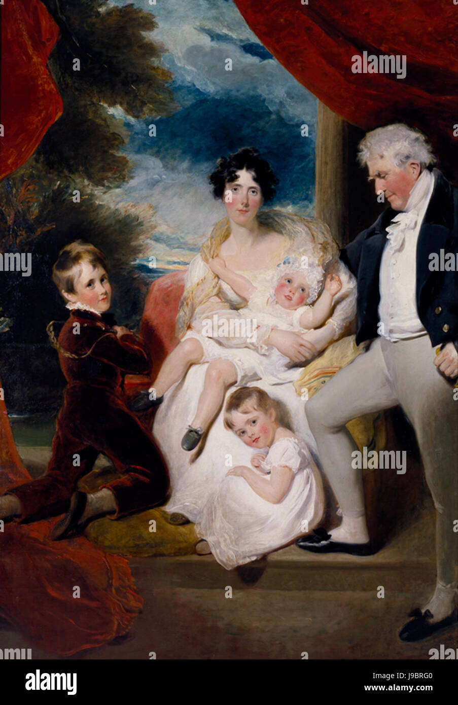 Sir Charles Cockerell, 1 baronnet, et sa famille par sir Thomas Lawrence, Bass Museum of Art Banque D'Images