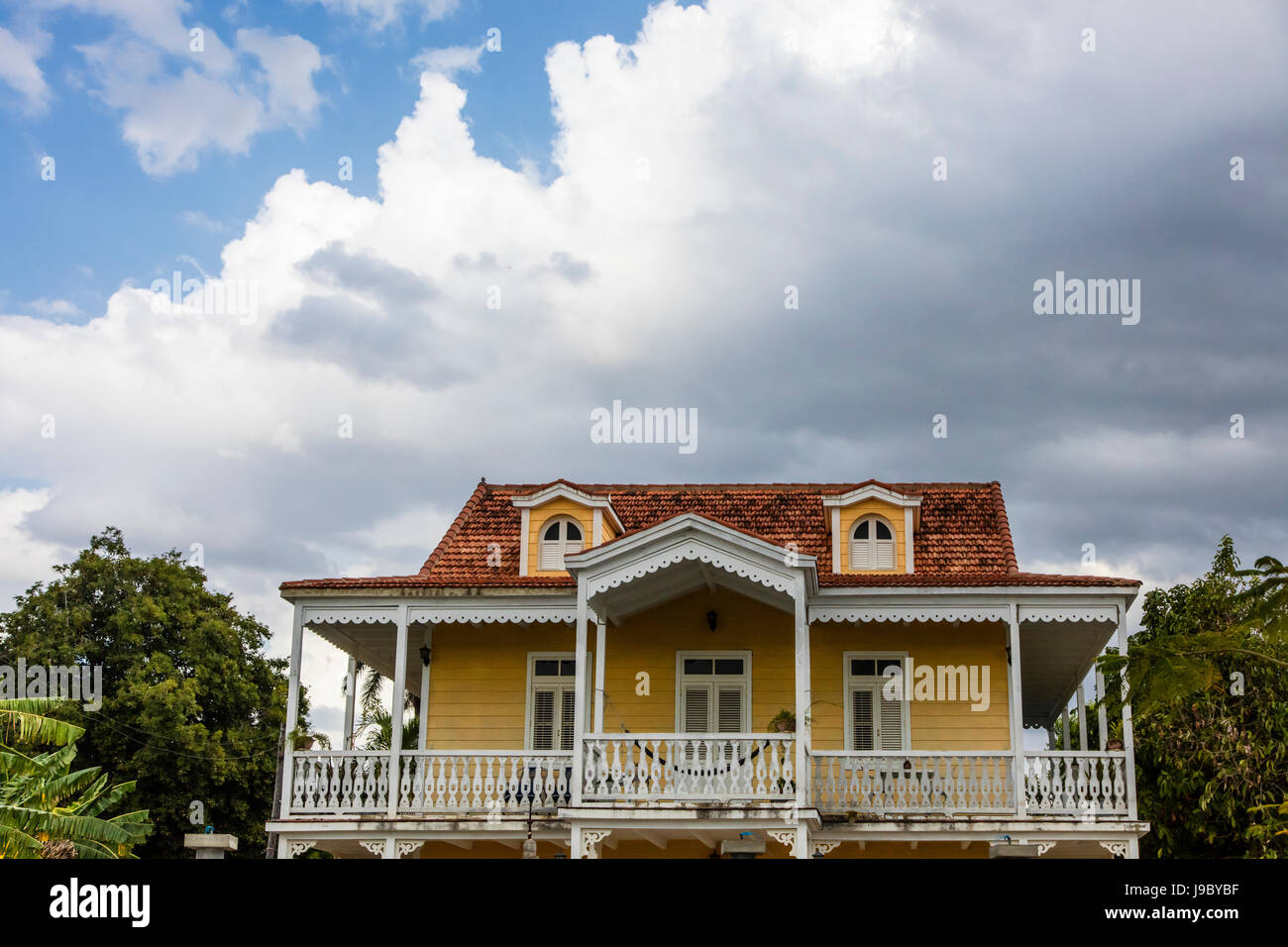 Un hébergement dans le beau quartier de Punta Gorda - Cienfuegos, Cuba Banque D'Images