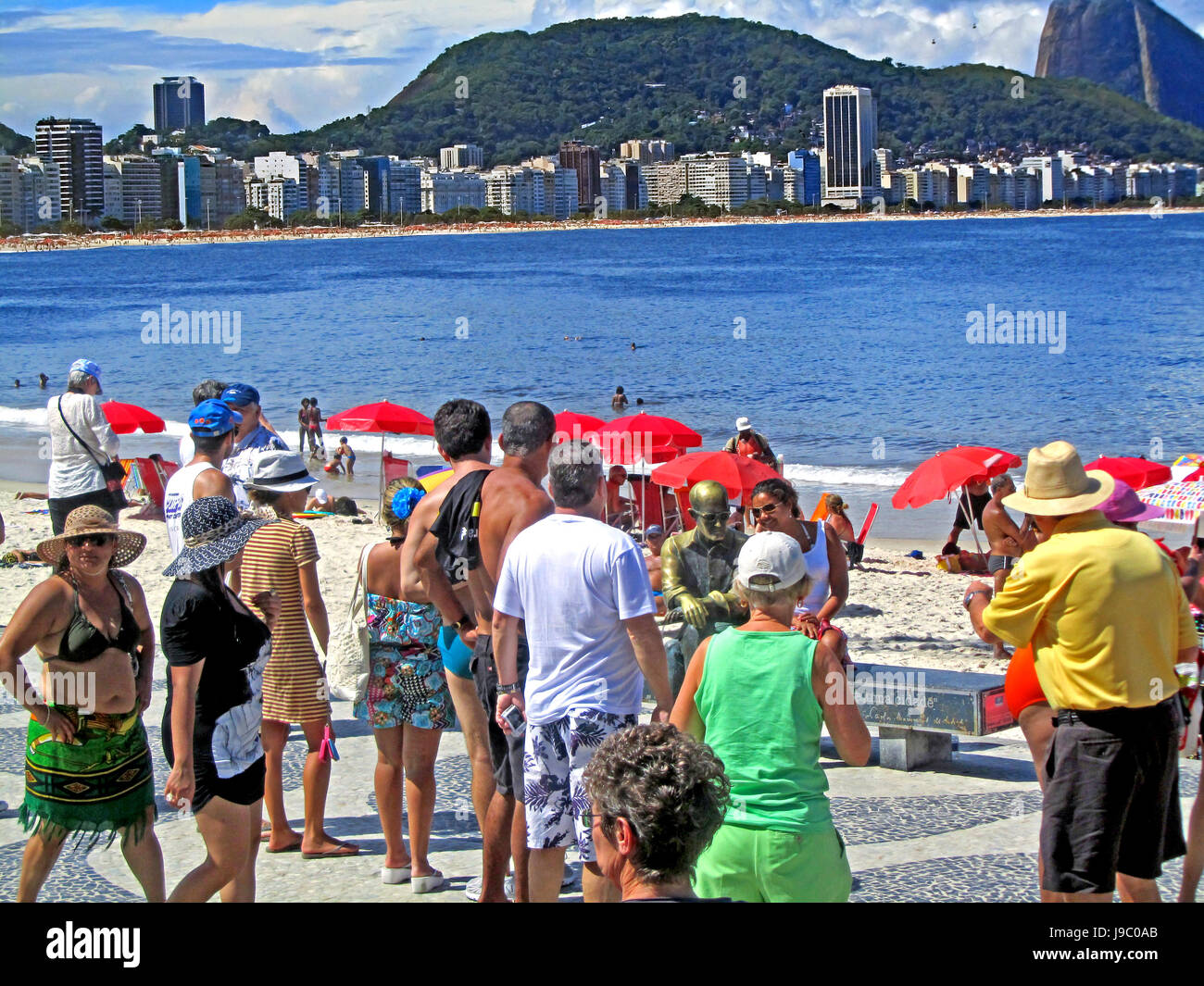 La plage de Copacabana, Rio de Janeiro - 3/9/2011 Banque D'Images