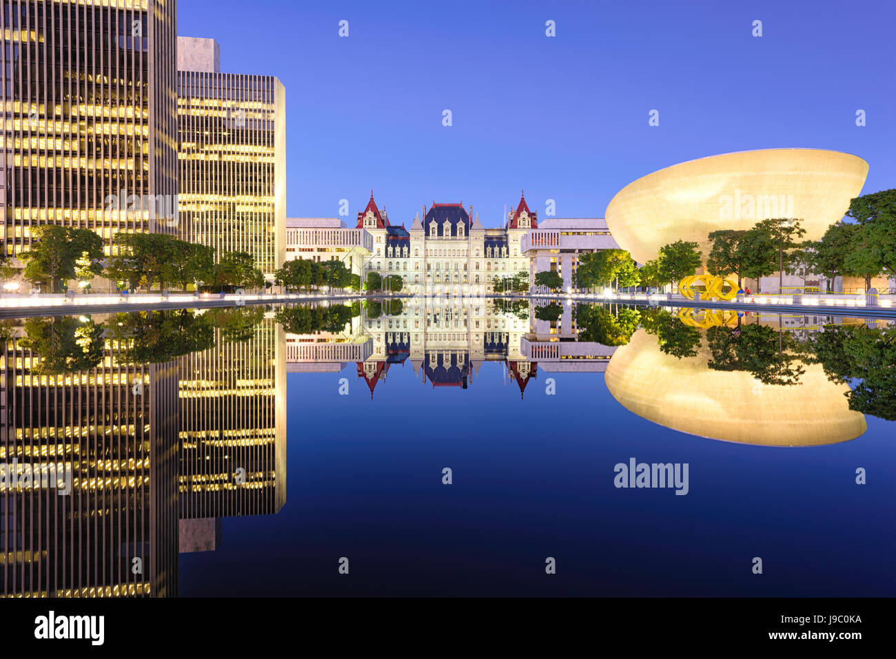 Albany, New York, USA au capitole de l'État de New York. Banque D'Images