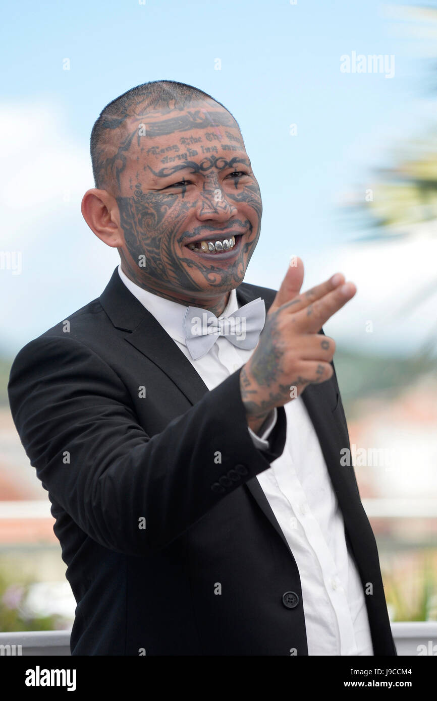 70e édition du festival du film de Cannes : l'acteur panya yimumphai, ici pour la promotion du film 'une prière avant l'aube' (2017/05/19) Banque D'Images