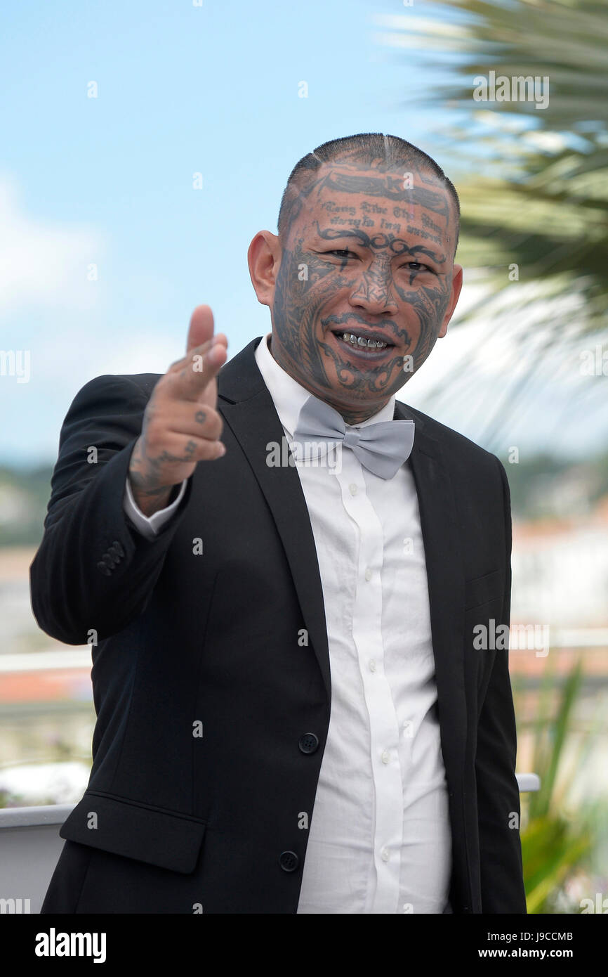 70e édition du festival du film de Cannes : l'acteur panya yimumphai, ici pour la promotion du film 'une prière avant l'aube' (2017/05/19) Banque D'Images