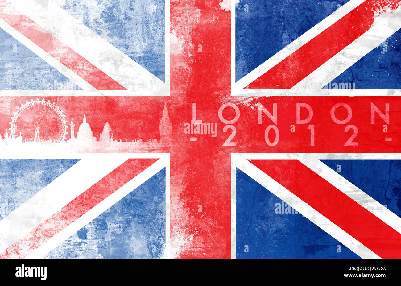 L'été, summerly, Londres, drapeau, jeux, sport, sports, l'été, l'summerly, Londres, Banque D'Images