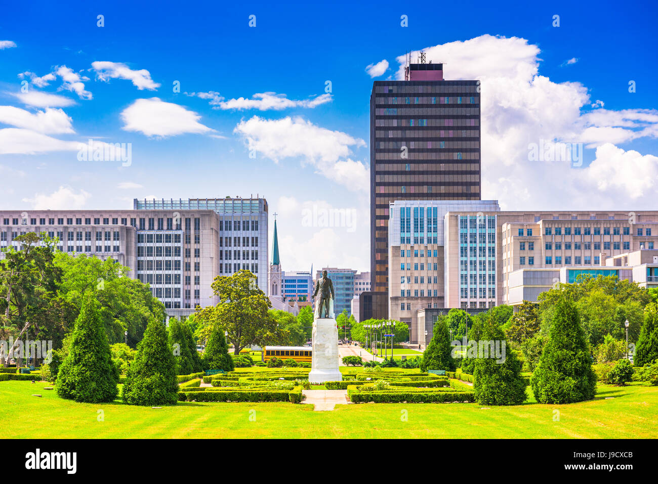 Baton Rouge, Louisiane, Etats-Unis skyline de Louisiana State Capitol. Banque D'Images