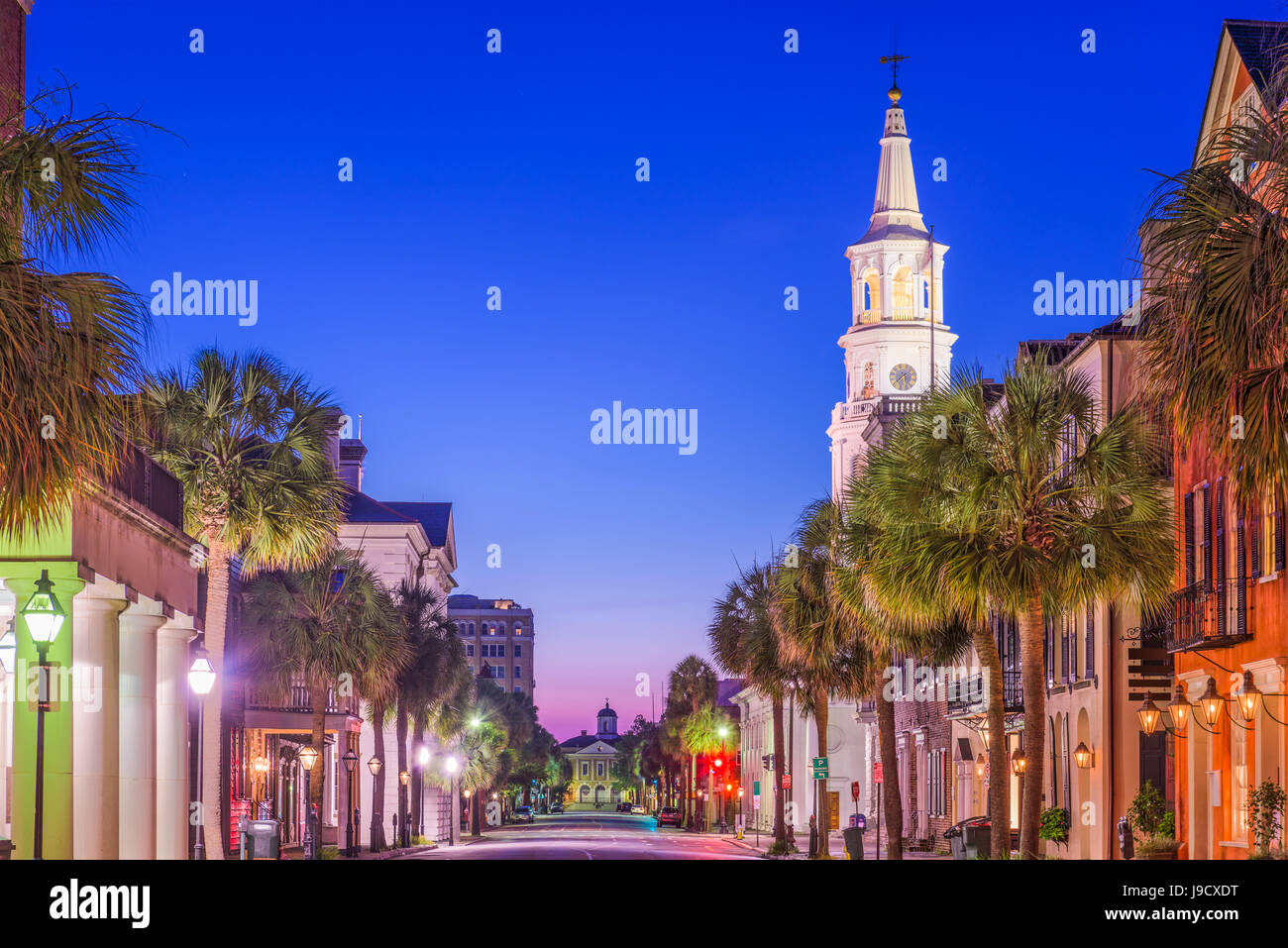 Charleston, Caroline du Sud, USA ville paysage urbain. Banque D'Images
