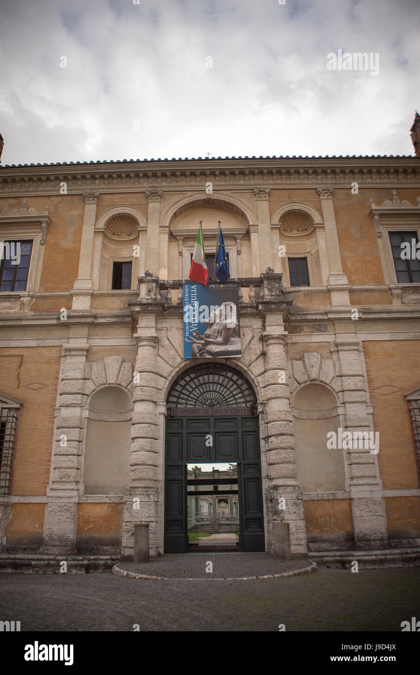 Entrée de la Villa Giulia, le Musée national étrusque de Rome Banque D'Images