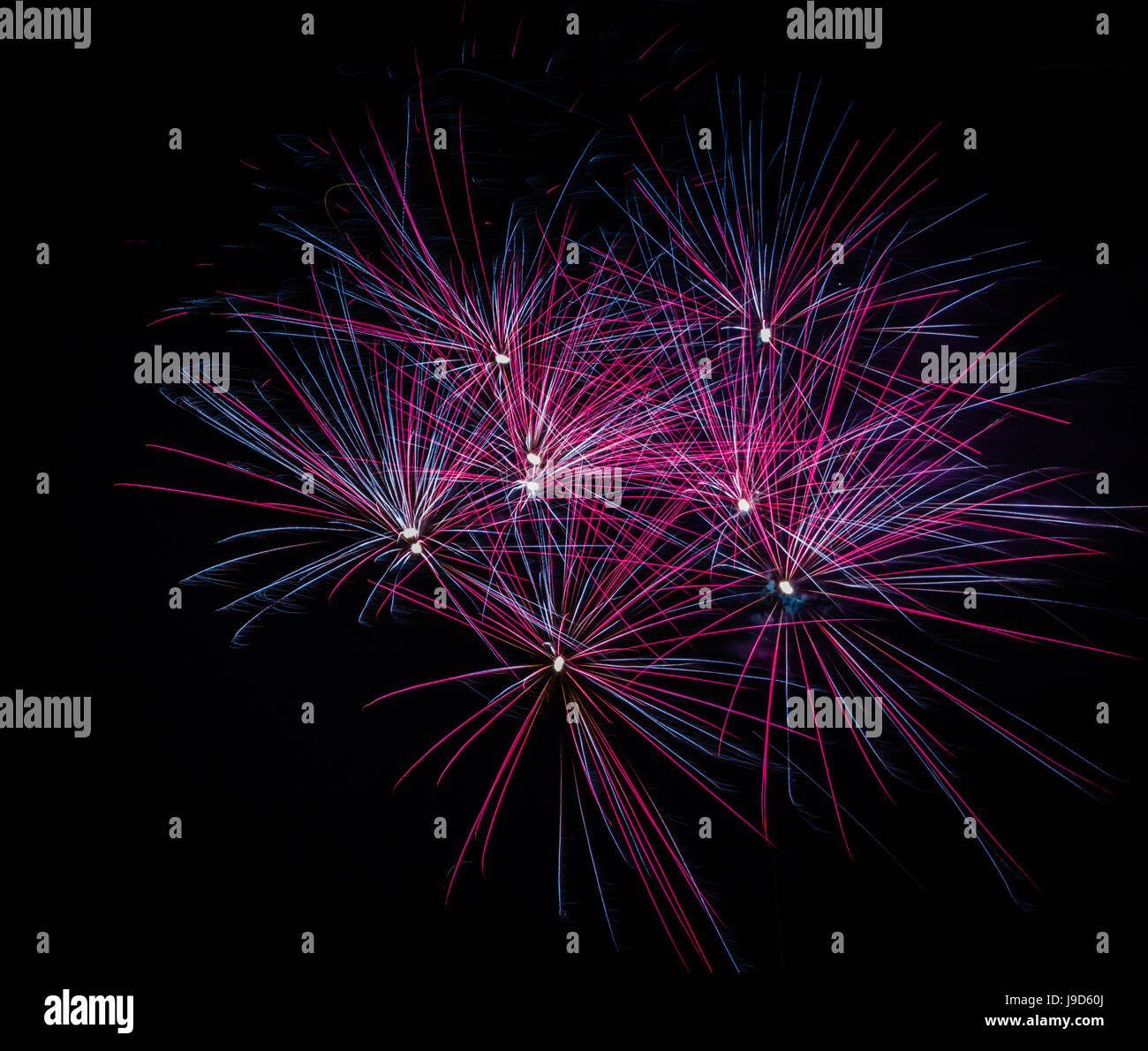 Des images de la nuit d'un feu d'artifice annuel organisé par la Table ronde à Pingle Champ, Bicester. Novembre 2012 Banque D'Images