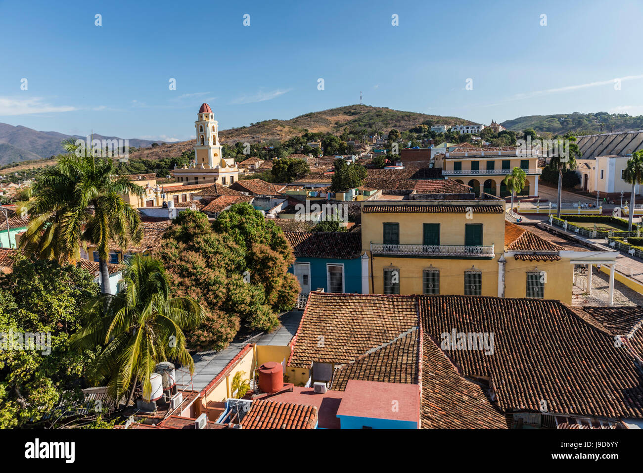Le Convento de San Francisco et Plaza Mayor, Trinidad, Site du patrimoine mondial de l'UNESCO, Cuba, Antilles, Caraïbes Banque D'Images