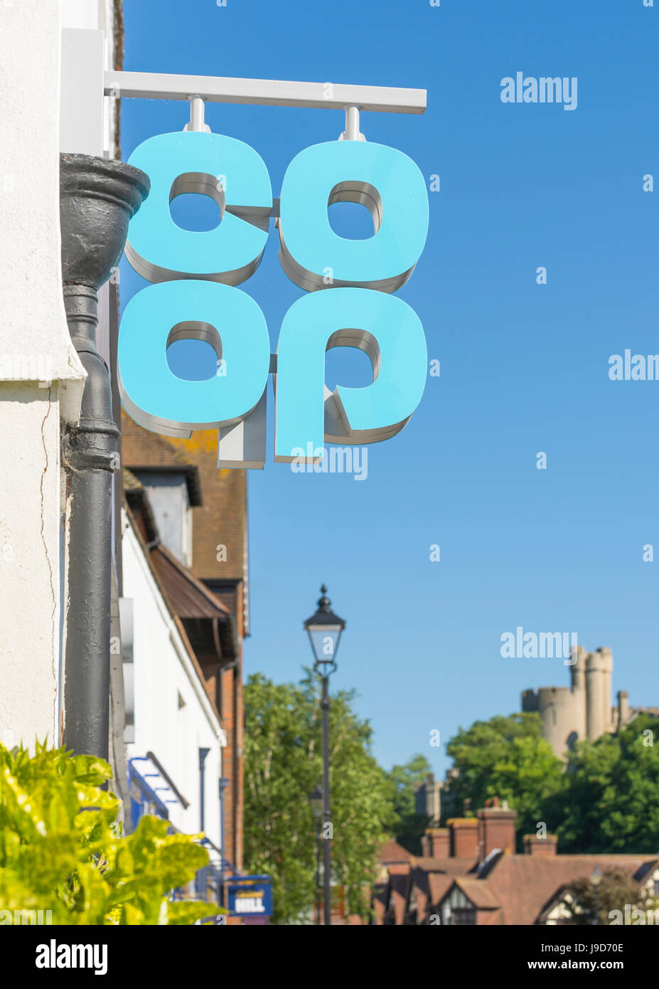 Coop signe. Co-op signe. Co-operative shop. Banque D'Images