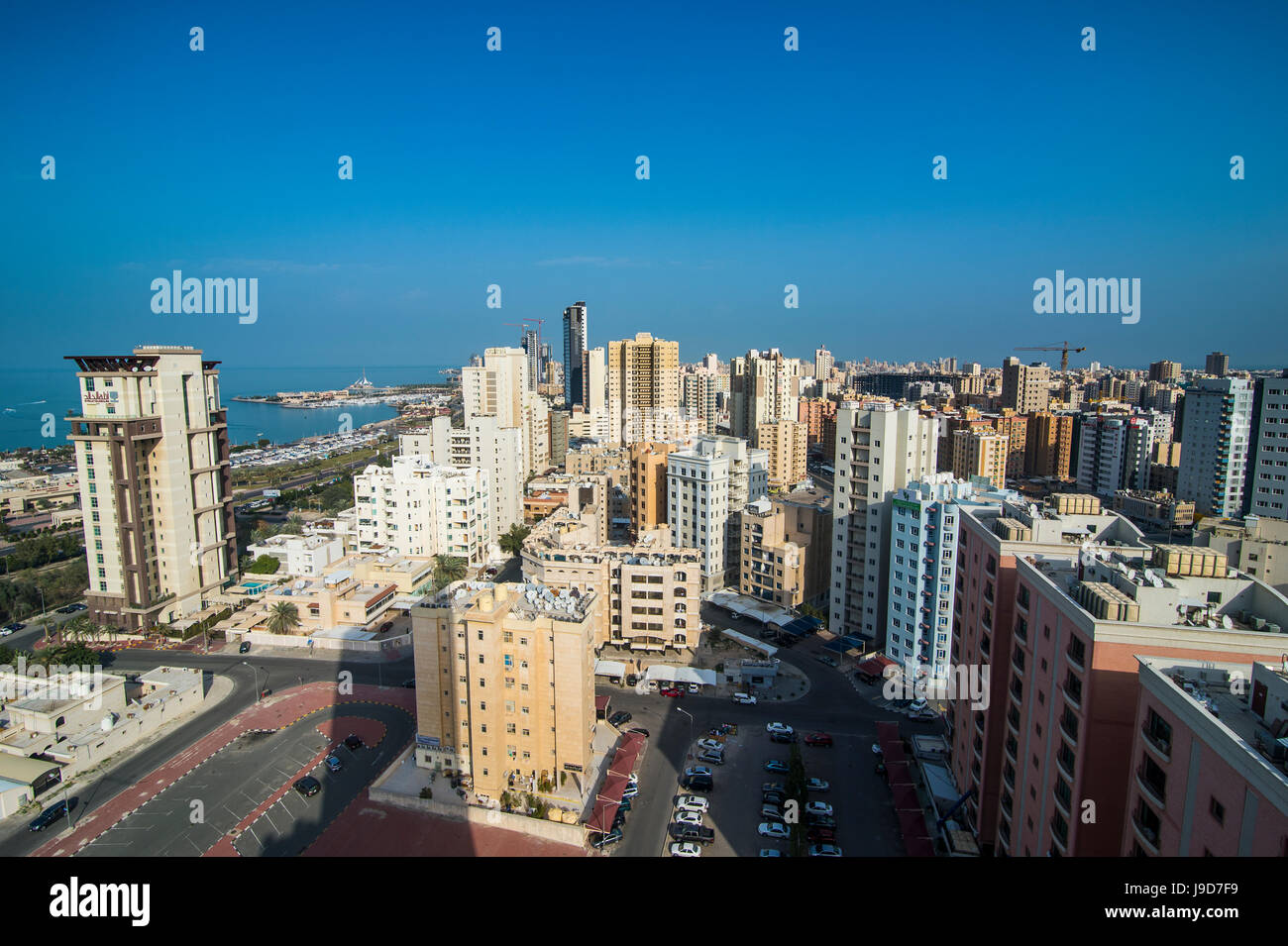Vue sur la ville de Koweït, Koweït, Moyen-Orient Banque D'Images