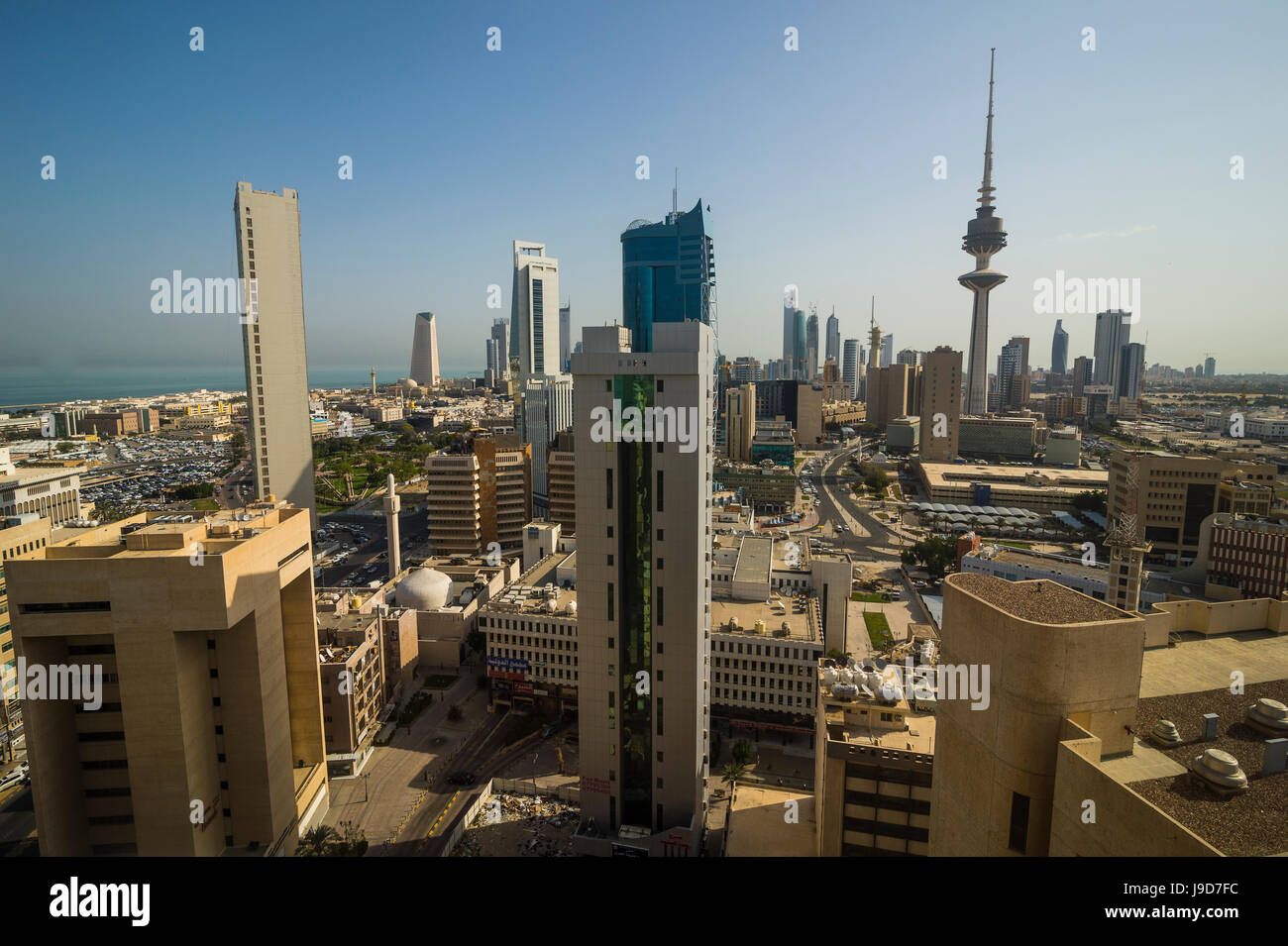 Vue sur la ville de Koweït, Koweït, Moyen-Orient Banque D'Images