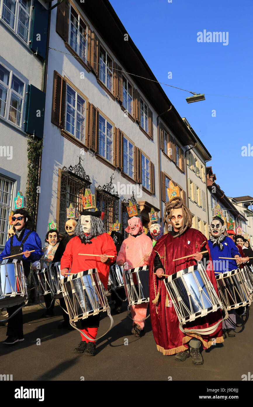 Carnaval de Bâle (Basler Fasnacht), Bâle, Canton de Bâle-Ville, Suisse, Europe Banque D'Images