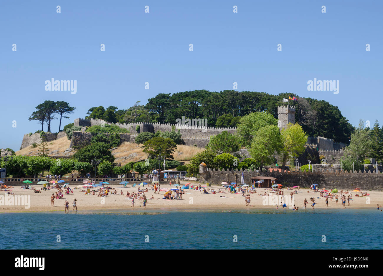 Baiona, Pontevedra, Galice, Espagne, Europe Banque D'Images