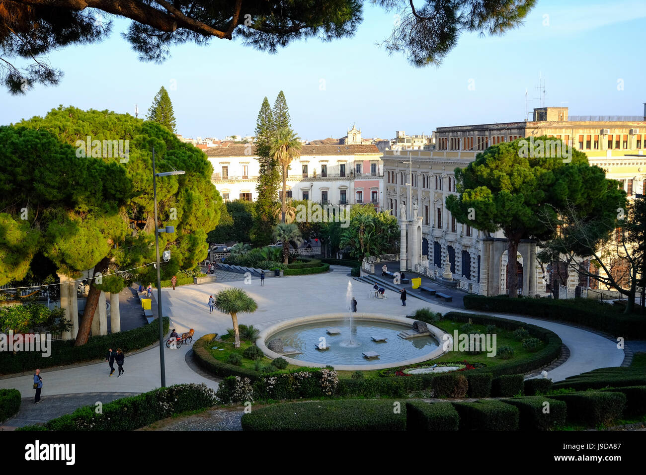 Parc Maestranze, Catane, Sicile, Italie, Europe Banque D'Images