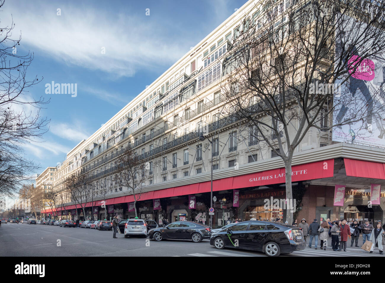 Les Galeries Lafayette, Boulevard Haussmann, Paris, France Banque D'Images