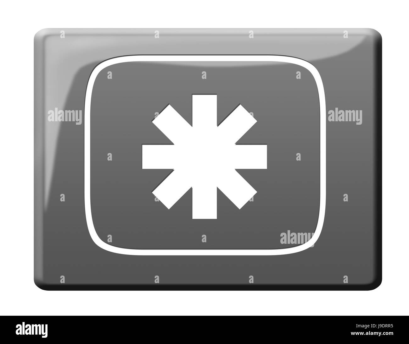 Ok, symbolique, de plus, d'exclamation, astérisque, pictogramme, symbole, Banque D'Images
