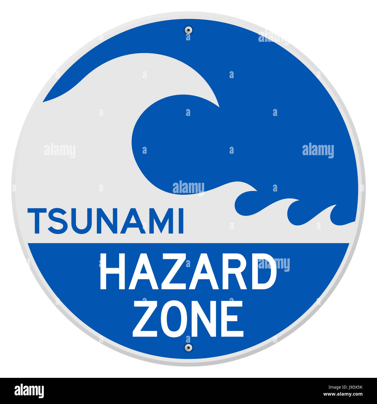 Danger, vague, zone, avertissement, signe, l'eau salée, la mer, l'océan, l'eau, le pictogramme, Banque D'Images