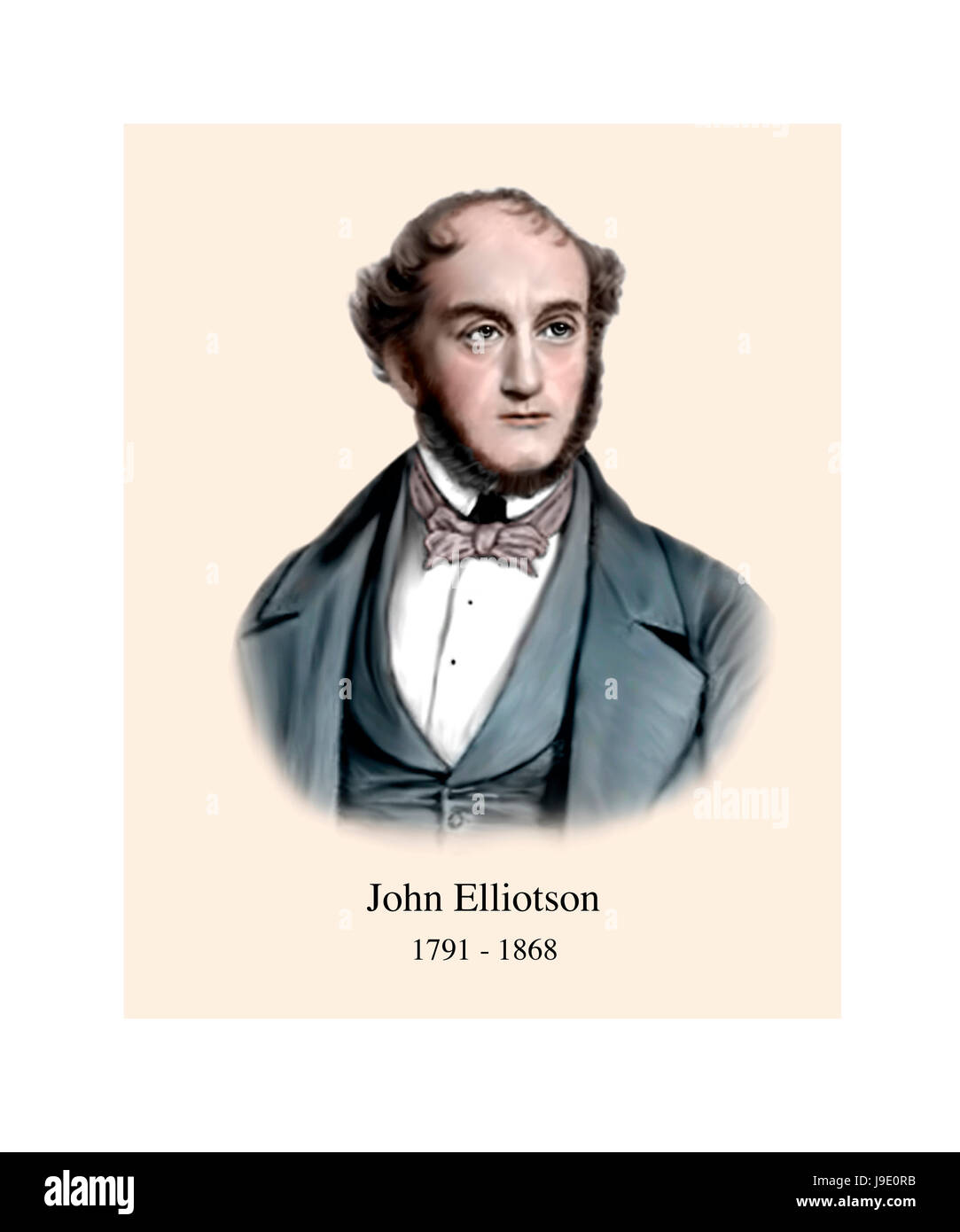 John Elliotson, 1791 - 1868, médecin écossais, professeur de médecine Banque D'Images