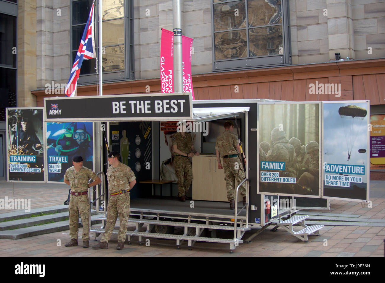 Le recrutement de l'armée ville être le meilleur support mobile Banque D'Images