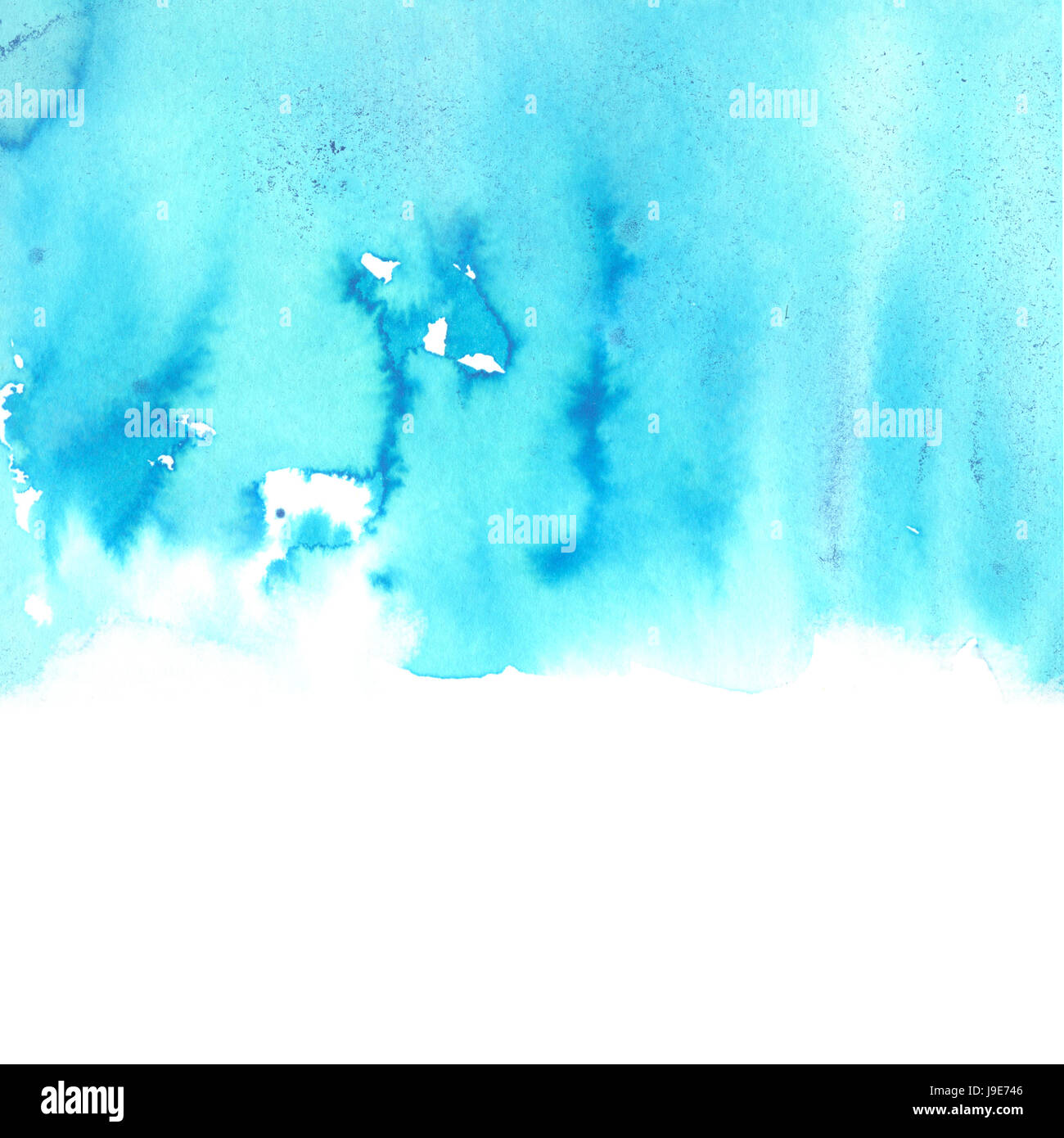 La texture aquarelle bleu Banque D'Images