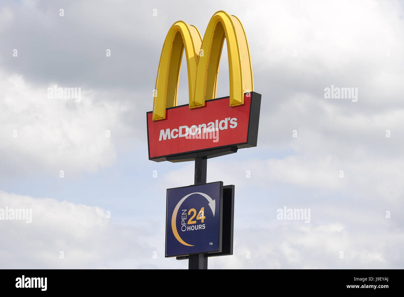 McDonalds signer au Royaume-Uni Banque D'Images